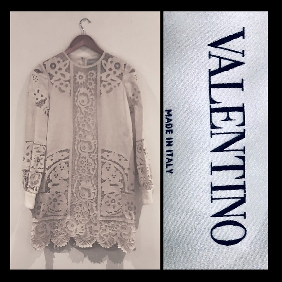 Valentino Dresses & Skirts - VALENTINO Linen Embroidery Mini Dress 4